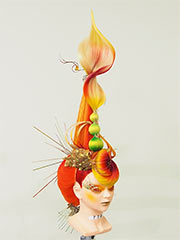 美容部門チャレンジアートヘア銀賞(前)