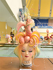 美容部門チャレンジアートヘア銅賞(前)